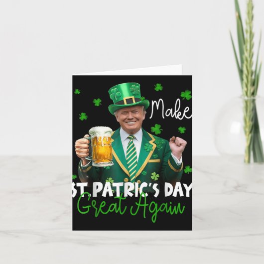 再びSt patricks day素晴らしをアメリカンシャムロックにする カード (正面)