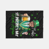 再びSt patricks day素晴らしをアメリカンシャムロックにする フリースブランケット (正面(横))