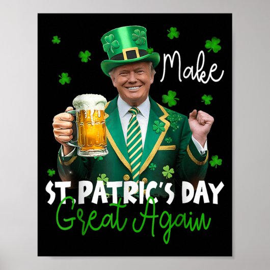 再びSt patricks day素晴らしをアメリカンシャムロックにする ポスター (正面)