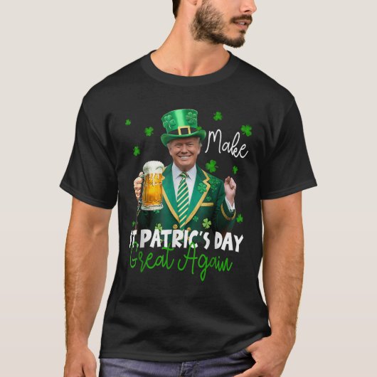 再びSt patricks day素晴らしをアメリカンシャムロックにする Tシャツ (正面)