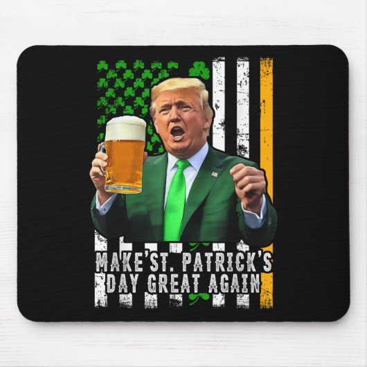 再びSt patricks day素晴らしをアメリカ人にする マウスパッド (正面)