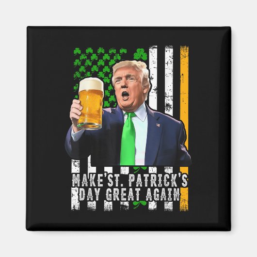 再びSt patricks day素晴らしをアメリカ人にする マグネット (正面)
