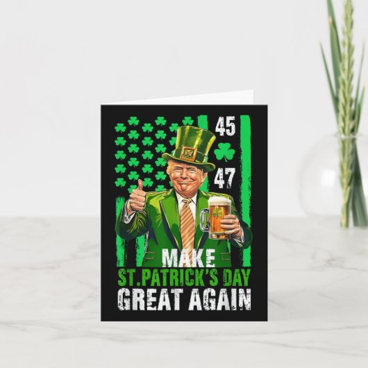 再びSt patricks day素晴らしをシャムロックトランプamにする カード (正面)