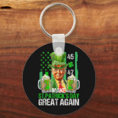 再びSt patricks day素晴らしをシャムロックトランプamにする キーホルダー (正面)