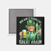 再びSt patricks day素晴らしをシャムロックトランプamにする マグネット (正面/裏面)