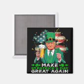 再びSt patricks day素晴らしをシャムロックトランプamにする マグネット (正面/裏面)