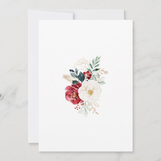 再クラシックび誓う金ゴールドフローラ 招待状 (裏面)