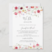 再シンプル生の誓いを立てるワイルドフラワー 招待状 (正面)