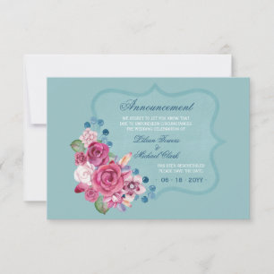 再スケジュール発表カード 案内状