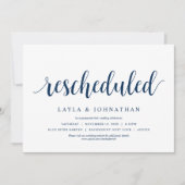 再スケジュール, 結婚式 日程変更 招待状 (正面)
