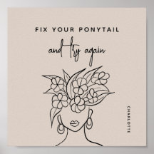 再モダンび花の女性を試パーソナライズされたす