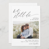 再モダンエレガント結結婚婚願 案内状 (正面/裏面)