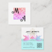 再交渉のスフィンクスは派手で明るい スクエア名刺 (正面/裏面)