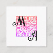 再交渉のスフィンクスは派手で明るい スクエア名刺 (正面)