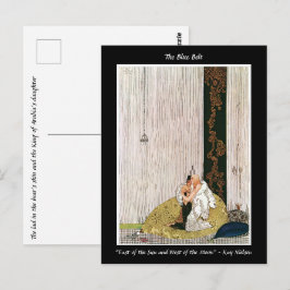 再会した愛好家を受け入れるアールヌーボーイラストレーション ポストカード