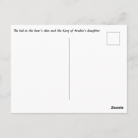 再会した愛好家を受け入れるアールヌーボーイラストレーション ポストカード (裏面)