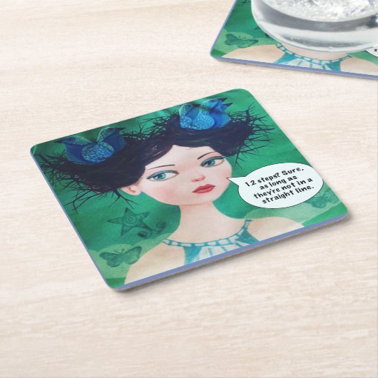 再使用可能なペーパーコースター スクエアペーパーコースター (アングル)