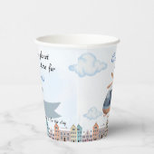 再使用可能地球に優しな青色水色ヘリコプター 紙コップ (右)