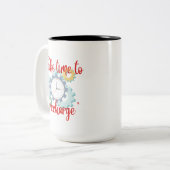 「再充電の時間」 ツートーンマグカップ (正面左)