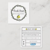 再出発のヒイラギロックの名刺 スクエア名刺 (正面/裏面)