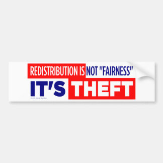 再分配は盗難です バンパーステッカー