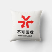 再利用できない~中国の言語半子記号 クッション (裏面)