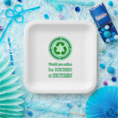 再利用とリサイクル ペーパープレート (パーティー)