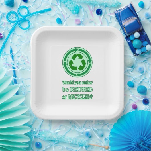 再利用とリサイクル ペーパープレート (パーティー)