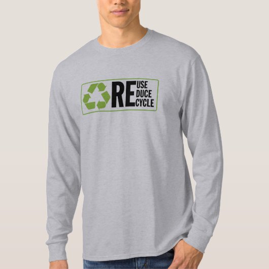 再利用のリサイクルを減らして下さい Tシャツ (正面)