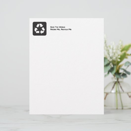 再利用の私、リサイクルの私リサイクルされたレターヘッド紙1 (スタンド正面)