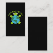 再利用リサイクル減らタートル-アー救ス海エコ 名刺 (正面/裏面)