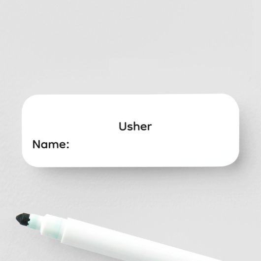 再利用可能なウシャーホワイトボードネームタグ 名札 (インサイチュ)