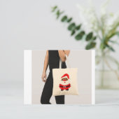 再利用可能なエコフレンドリーコットンキャンバスのトートバッグ/ショップ ポストカード (スタンド正面)