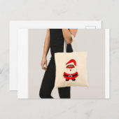 再利用可能なエコフレンドリーコットンキャンバスのトートバッグ/ショップ ポストカード (正面/裏面)