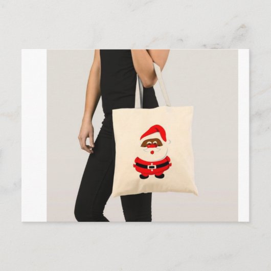 再利用可能なエコフレンドリーコットンキャンバスのトートバッグ/ショップ ポストカード (正面)