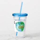 再利用可能なカップ&ストロー救タコの海 アクリルタンブラー (裏面)