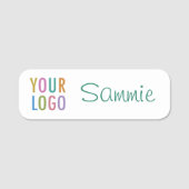 再利用可能なドライイレース名タグ安全ピン消去可能 名札 (正面)