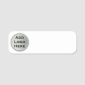 再利用可能なネームタグにロゴを追加 | ホワイトボードネームタグ 名札 (正面)