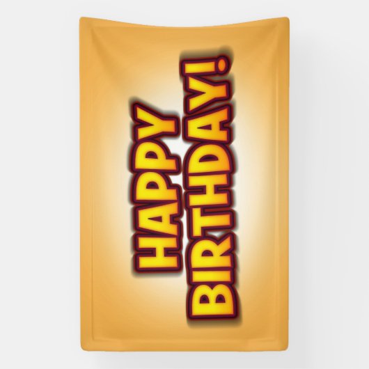再利用可能なハッピーバースデーパーティーバナー 横断幕 (縦)