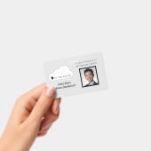 再利用可能なブラック＆グレーの写真 水平マグネット バッジ (手持ち)