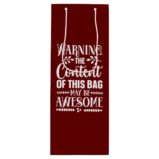 再利用可能なワインバッグ ワインギフトバッグ (正面)