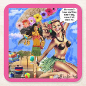 再利用可能な紙コースター – 角型紙コースター スクエアペーパーコースター (正面)