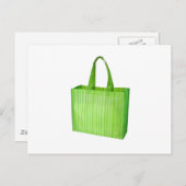 再利用可能な緑の空の買い物袋 ポストカード (正面/裏面)