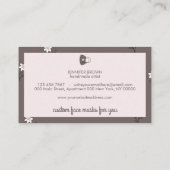 再利用可能な顔マスクブティック 名刺 (裏面)