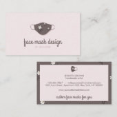 再利用可能な顔マスクブティック 名刺 (正面/裏面)