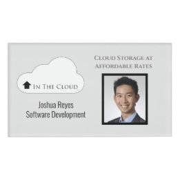 再利用可能な黒と灰色の写真水平磁気 名札