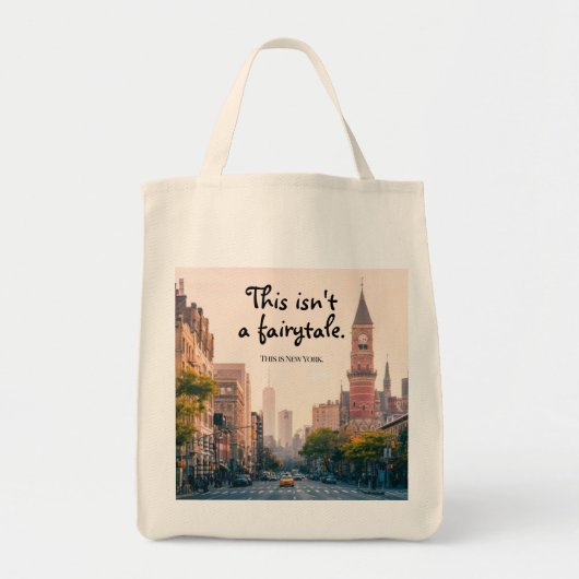 再利用可能なNYC食料品トートバッグ トートバッグ (正面)