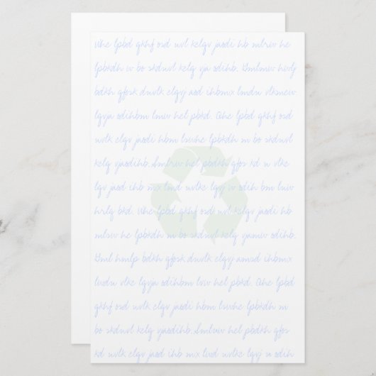 再利用済みのひな形 便箋 (正面/裏面)