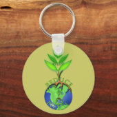 再利用減らリサイクルツリーアースグローブ キーホルダー (正面)