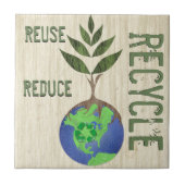 再利用減らリサイクルツリーアースグローブ タイル (正面)